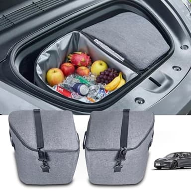 Tesla Model Y Frunk Cooler Organizer, Insulation Cooler Bag Front Trunk Storage Organizers for Tesla Model Y 2026 2025 2024 2023 2022 2021 2020 Camping Accessories