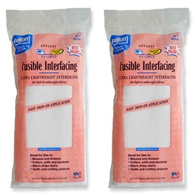 Pellon 15 inches x 3 yards White Fusible Interfacing, 2 Pack