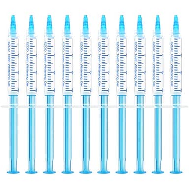 EZGO 10 Pack Teeth Whitening Gel Refills 22% Bleaching Gel, No Sensitive Teeth Whitener, Great for Sensitive Tooth Whitening, Carbamide Peroxide Teeth Whitening Gel, Mint Flavor (10X 3ML)