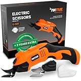 Electric Scissors for Cutting Fabric, Cardboard & Plastic – Rechargeable Cordless Electric Scissors Cutter with 2 Blades – Ideal for Crafting, Box Shredding & Tailoring