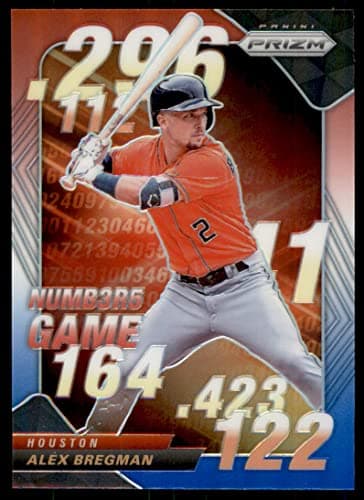 2020 Panini Prizm - Numbers Game - Red White & Blue Prizm #NG-4 - Alex Bregman
