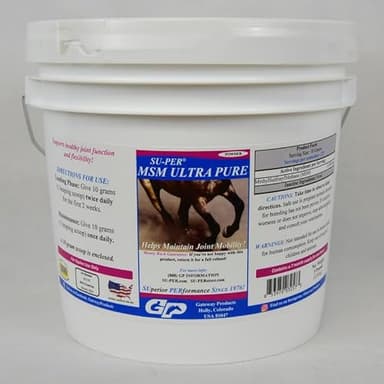 SU-PER MSM Ultra Pure Horse Joint Supplement - Helps Maintain Joint Mobility and Flexibility - 5 Pound, 7 Month Supply