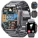 KACLUT Smart Watch,100M Waterproof Rugged Military Smartwatch with Bluetooth Call(Answer/Dial Calls) 2-inch Utral Large HD Display 70 Days Extra Long Battery Life,100+ Sports Modes Fitness Tracker