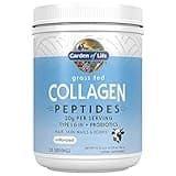 Garden of Life Grass Fed Collagen Peptides Powder Unflavored Collagen Powder for Women Men Hair Skin Nails Joints, Hydrolyzed Collagen Protein Supplements, Collagen for Women & Men, 28 Servings
