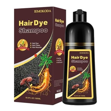 Dark Coffee Hair Dye Shampoo 3 in 1 for Gray Hair, Long-lasting & Natural Hair Color Shampoo, Herbal Ingredients Natural Shampoo Hair Dye Effect in Minutes, Gifts for Men Women 500ml