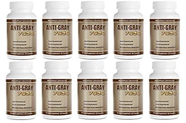 Anti-Gray Hair 7050 Helps Restore Natural Hair Color 60 Capsules Per Bottle 10 Bottles
