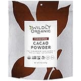 Wildly Organic Fermented Cacao Powder 8 Oz Bag - Organic, Non-Alkalized, Minimally Processed, Raw, Fair Trade, Non-GMO, Kosher, Vegan, Premium Rich Chocolate Flavor | Perfect for Skin, Smoothies, Yogurt, Oatmeal, Chocolate, Fudge, Baking, & Hot Cocoa