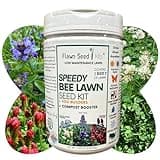 Flawn Seed Kits Speedy Bee Lawn, Easy Spread Shaker, Low Maintenance, Pet, Kid, Eco-Friendly Regenerative, (Covers Up to 500 SqFt)