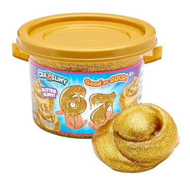 CRA-Z-Art 67 Slime Bucket, 24 oz Gold Glitter Premium Premade Slime, Gift for Kids