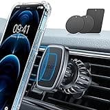 LISEN Magnetic Phone Holder for Car - Upgraded Clip Ultra 6 Strong Magnets, Car Phone Holder Case Friendly,Soporte de Telefono para carro for Galaxy S25 Ultra 4-6.7 inch Smartphones (Black)