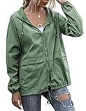 JMinger Womens Waterproof Raincoats Outdoor Windbreaker With Hood Lightweight Rain Jackets Large