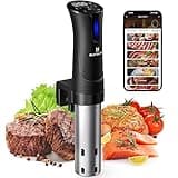 BLITZHOME Sous Vide Machine, WiFi APP Included, 1100W Sous Vide Cooker with Accurate Temperature & Timer, Ultra Quiet Stainless Precision Immersion Circulator Device, Kitchen Gadgets with Recipes