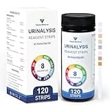 Vaunn FSA/HSA Eligible, Medical 8-in-1 Urine Test Strips and Urinalysis for UTI, Nitrites, Leuckcytes, Ketosis, pH, Protein, 120 CT