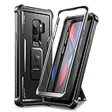 Dexnor for Samsung Galaxy S9+ Plus Case, [Built in Screen Protector and Kickstand] Heavy Duty Military Grade Protection Shockproof Protective Cover for Samsung Galaxy S9 Plus Black