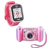 VTech KidiZoom Selfie Camera & Smartwatch DX3, Educational Learning Task Games & Activities Pink (Combo Pack)