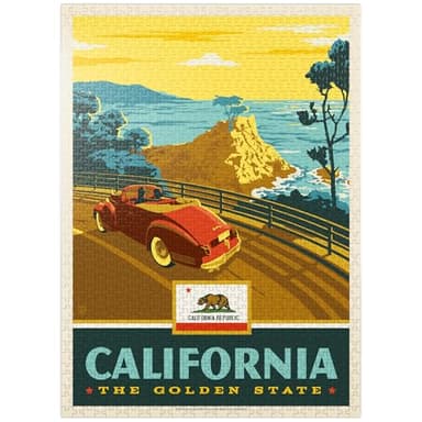 MyPuzzle California: The Golden State (Coastline) - Premium 1000 Piece Jigsaw Puzzle for Adults