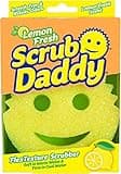 Scrub Daddy Sponge - Lemon Fresh Scent - Scratch-Free Multipurpose Dish Sponge - BPA Free & Made with Polymer Foam - Stain & Odor Resistant Kitchen Sponge (1 Count)