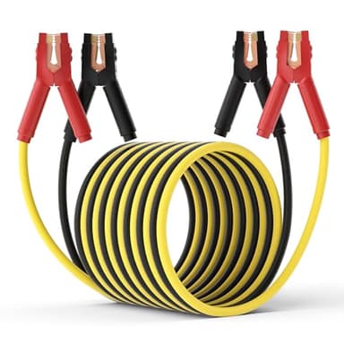 AutoChat Heavy Duty Jumper Cables, 0 Gauge 30 Feet 1000 Amp Automotive Booster Cables for Car Battery, for Car, SUV and Trucks Battery, with Carry Case, Gloves, Brushes