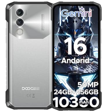 DOOGEE Blade10 Power (2026) Rugged Smartphone Unlocked,24GB+256GB/2TB, Android 16 with 10300mAh Rugged Phone, 6.6''HD+90Hz, 50MP Camera, 3 Card Slots/Face Unlock/Fingerprint/NFC/Wi-Fi6E/IP69K