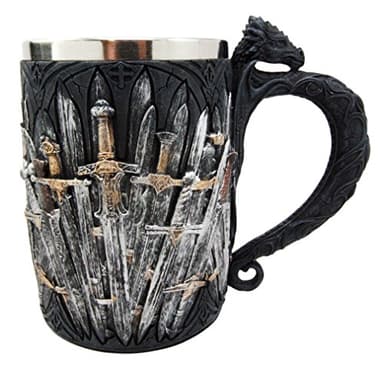 Ebros Gift Legend Of The Valyrian Steel Swords Beer Stein Tankard Cup Fantasy Dungeons And Dragons Drogon Elixir Of Life Slayer Of Night Walkers Blades