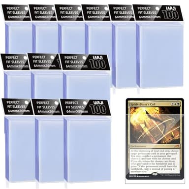 1200ct Perfect Fit Sleeves, Perfect Fit Card Sleeves, Inner Sleeves MTG, Exact Fits Sleeve for Double-Sleeving, High Clarity Trading Card Sleeve for PKM, TCG, Gaming Cards