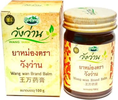 Wang Wan Original Thai Balm 100g for Healthy Bones and Joints, Thai Massage, Wellness and Relaxation. Imported from Thailand.