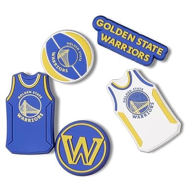 Crocs Jibbitz Shoe Charms - Golden State Warriors NBA 5 Pack
