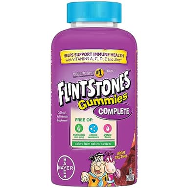 Flintstones Vitamins Complete Gummies, Kids Vitamins with Vitamin C for Toddlers and Children, Kids Multivitamin with Vitamin A, B6, B12, E & Zinc, 180 Count