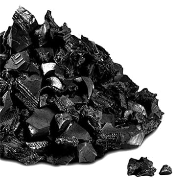 NuPlay Rubber Mulch Landscaping Bark – Rubber Nugget Weed Barrier Garden Ground Cover, 4 Pack, Black