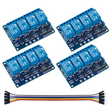 Hosyond 4Pack 4 Channel DC 5V Relay Module with Optocoupler Relay Board for Arduino Raspberry Pi MEGA2560