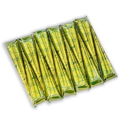 Plantovika 100% Natural and Pure Henna Cone or tube, Ready to use paste for Reddish Brown Hair Color, Long-lasting, No additives, Chemical free, Henna Hair Dye, Spot hair coloring (Pack of 12)