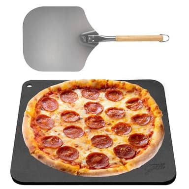 Pizza Steel PRO by Hans Grill | XL 1/4" Thick Square Conductive Metal Baking Steel for Oven and BBQ Cooking Pizzas | Bake and Grill Bread and Calzone with our Cast Iron Pizza Stone