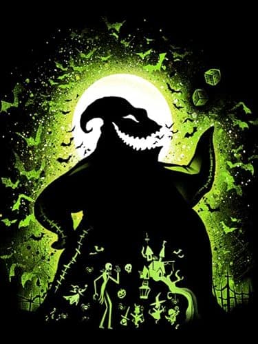 Youtheart Painting with Diamonds Oogie Boogie Diamond Art Halloween, 5D Full Drill Cross Stitch Embroidery Kits, DIY Wall Décor