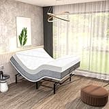 SF Twin XL Adjustable Bed Frame with Hybrid Mattress Included Massage - Adjustable Bed + Firm Mattres, USB, Under Base Light, Remote + App Control Electric Zero Gravity Base