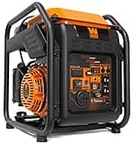 WEN GN400iX RV-Ready 4000-Watt Open Frame Inverter Generator with CO Shutdown Sensor, Black/Orange
