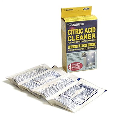 Zojirushi Citric Acid Cleaner for Electric Water Boilers, 4 Packets (1oz/30g each), White