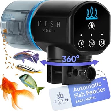 FISHNOSH Automatic Fish Feeder for Aquarium - New Generation 2026, Auto Food Dispenser with Timer for Small Tank, Big Aquariums & Pond, Model-ML