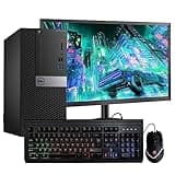 Dell Optiplex 7040 Tower Desktop Computer | Quad Core Intel i7 (3.4) 32GB DDR4 RAM 500GB PCIe M.2 NVMe + 2TB HDD| Windows 10 Professional New 22in LCD Monitor Home or Office PC (Renewed), Black