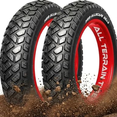 HEB Allscape 26x4.0 E-Bike Fat Tire – Puncture Resistant 26 Inch Electric Bike Tire, 2X Thicker Heavy Duty 26x4 Ebike Tire for 26x4.0 Fat Tire E Bikes, All-Terrain Street & Trail – 2 Pack