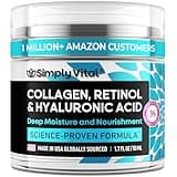 SimplyVital Collagen, Retinol & Hyaluronic Acid Cream - Anti-Aging Face Moisturizer for Face, Neck & Décolleté - Made in USA, Daily Moisturizer Face Cream - 1.7 fl.oz.