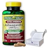 Spring Valley Ashwagandha ksm 66- Extra Strength 1300mg 60 Capsules (Pack of 1), Boxed by Fusion Shop Store