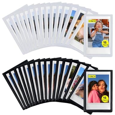 CAIYOULE 30 Pack Mini 3 Inch Magnetic Pocket Picture Frame for Fujifilm Instax Mini Polaroid Instant Film, Magnetic Photo Frame for Refrigerator, Picture Frames Photo Holder for Fridge, School, Office