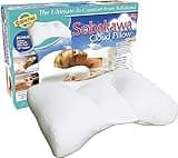 Sobakawa Cloud Pillow with Microbead Fill- Microbead Pillow- Contoured-Shaped Pillow for Neck and Head- Support Pillow for Sounder Sleep- Microbead Pillow for Sleeping- White
