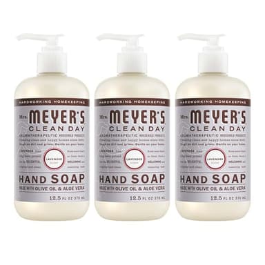 MRS. MEYER'S CLEAN DAY Hand Soap, Lavender Scent, 12.5 Fl Oz Bottle - 3 Pack
