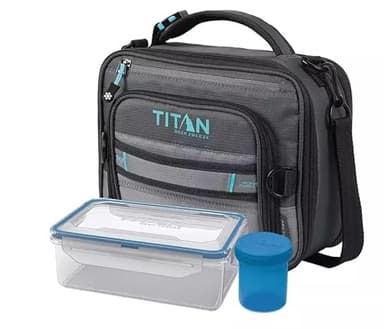 Titan by Artic Zone Deep Freeze Lunch Bag Grey/Blue