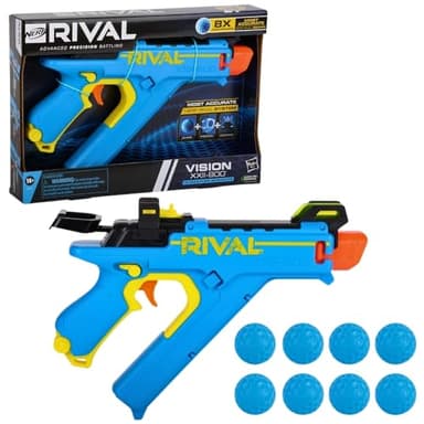 NERF Rival Vision XXII-800 Blaster, Most Accurate Rival System, Adjustable Sight, Integrated Magazine, 8 Rival Accu-Rounds