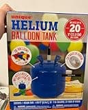 1 Blue Helium Balloon Tank Kit, 4.98 Cu ft, Includes 20 Balloons and 25 Yards of Ribbon