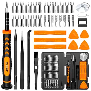 JOREST 59Pcs Small Precision Screwdriver Set with Torx T5, T6, T8, Mini Repair Tool Kit for Macbook, Computer, Laptop, iPhone, PS4 PS5, Xbox, Switch, Eyeglasses, Watch, PC, Ring Doorbell, Electronic