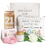 21st Birthday Gifts for Her, 21st Birthday Gifts for Women, Happy 21 Year Old Gifts for Her, 21st Birthday Baskets for Daughter Sister Friend, Unique Gifts for 21st Birthday Female Born in 2004