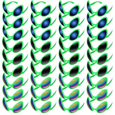 Bencailor Alien Glasses with Lenses Funny Alien Sunglasses Bulk for Cosplay Costume Accessories Carnival Mardi Gras Party Favor(Mixed Colors,12 Pack)